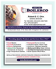 Boilerco Business Card Front